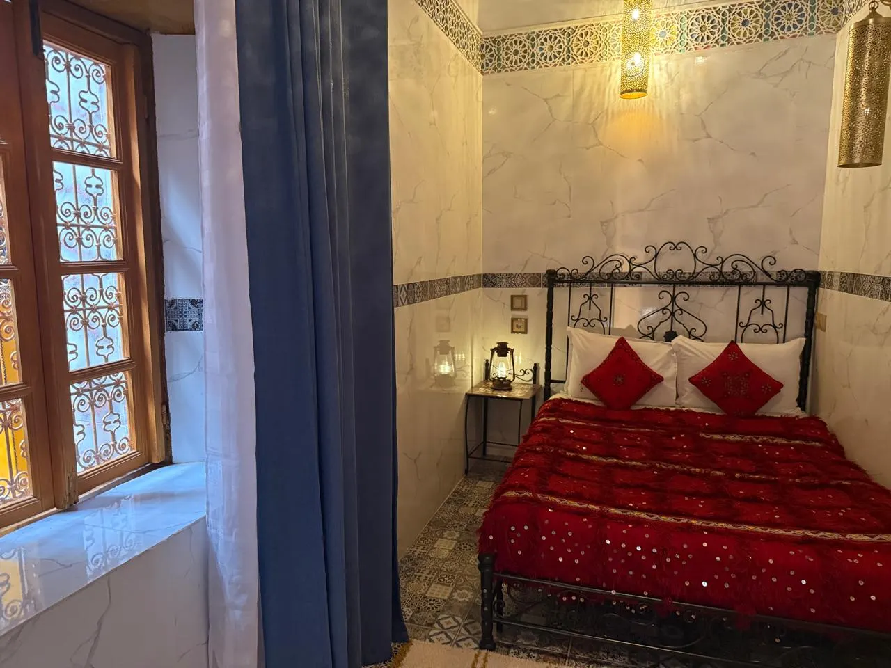 Marokko, Ryad Bahia Meknes, kamervoorbeeld