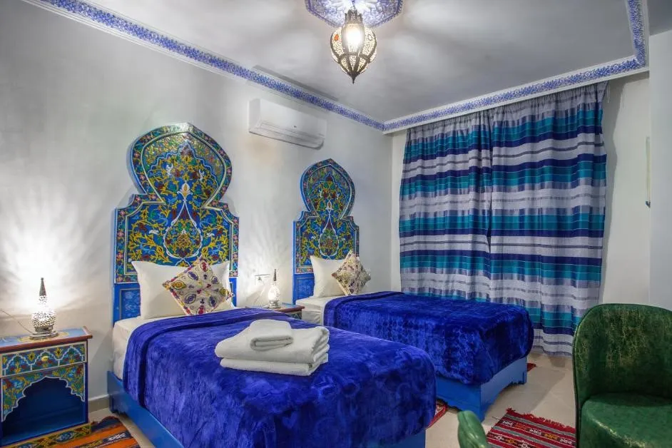 Marokko, Hotel Puerta Azul, kamer