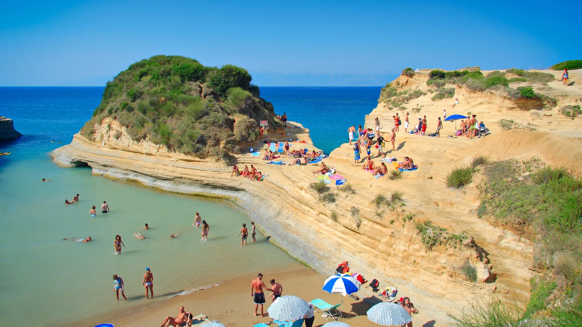 Canal d'Amour strand op Corfu