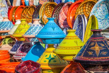 Kleurrijke tajines Marokko