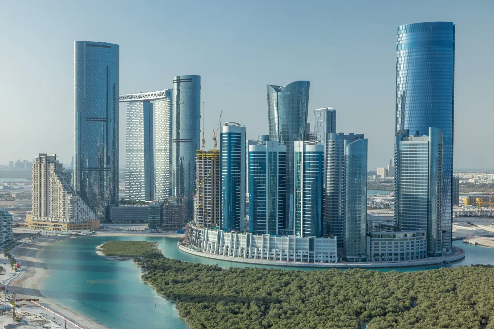 Buildings on Al Reem island in Abu Dhabi, UAE