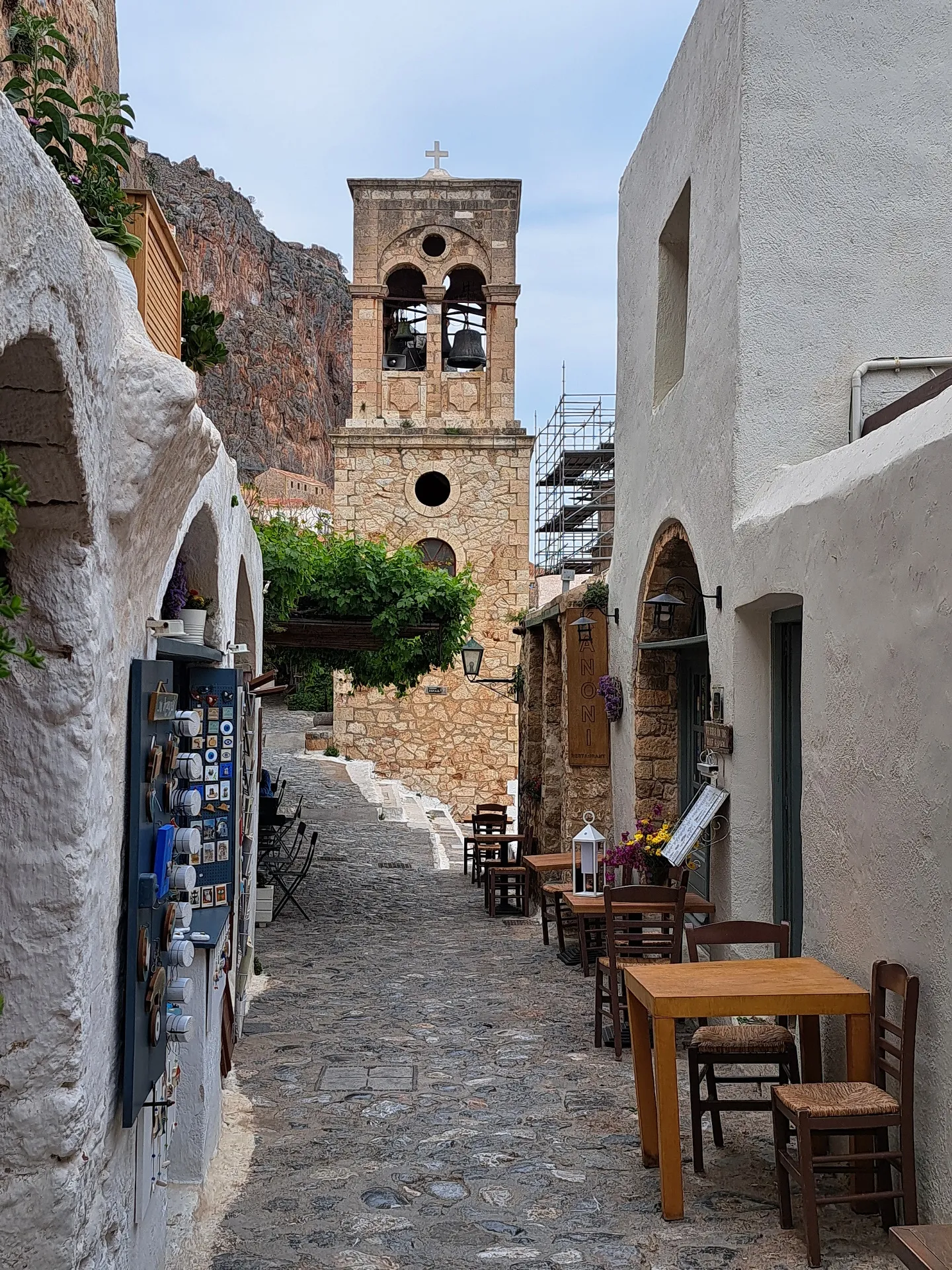 Monemvasia klokkentoren, Peloponnesos, Griekenland