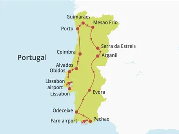 Fly-drive Ronde van Portugal (hotels) 17 dagen