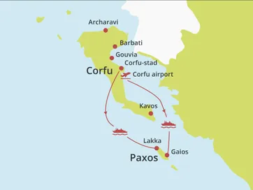 Eilandhoppen 8 dagen Corfu - Paxos (Gaios) 3*