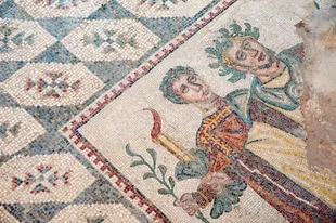 Vloer met mozaïeken van de Romeinse Villa del Casale, Piazza Armerina - Sicilië