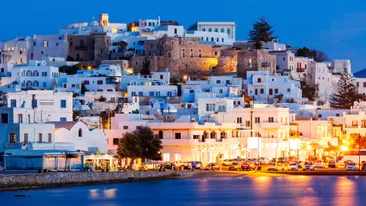 Naxos-stad op het Griekse eiland Naxos