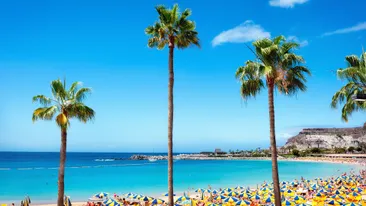 Mooie strand van Playa de Amadores, Gran Canaria, Canarische Eilanden