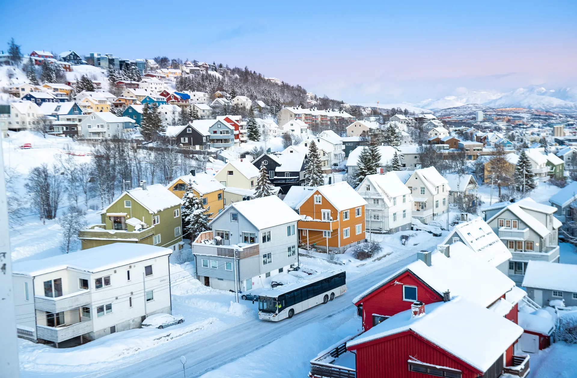 &Olives Noorwegen Panoramic view of Tromso, Norway, Tromso in winter