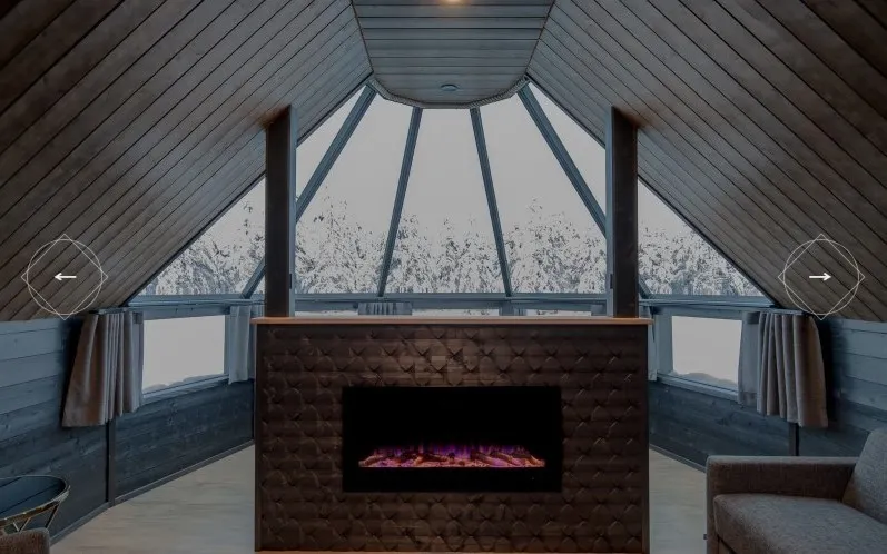 &Olives Finland Aurora Suite-fireplace