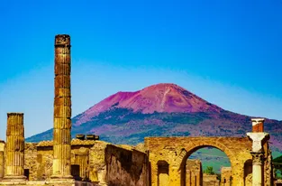 de beroemde overblijfselen van pompeii