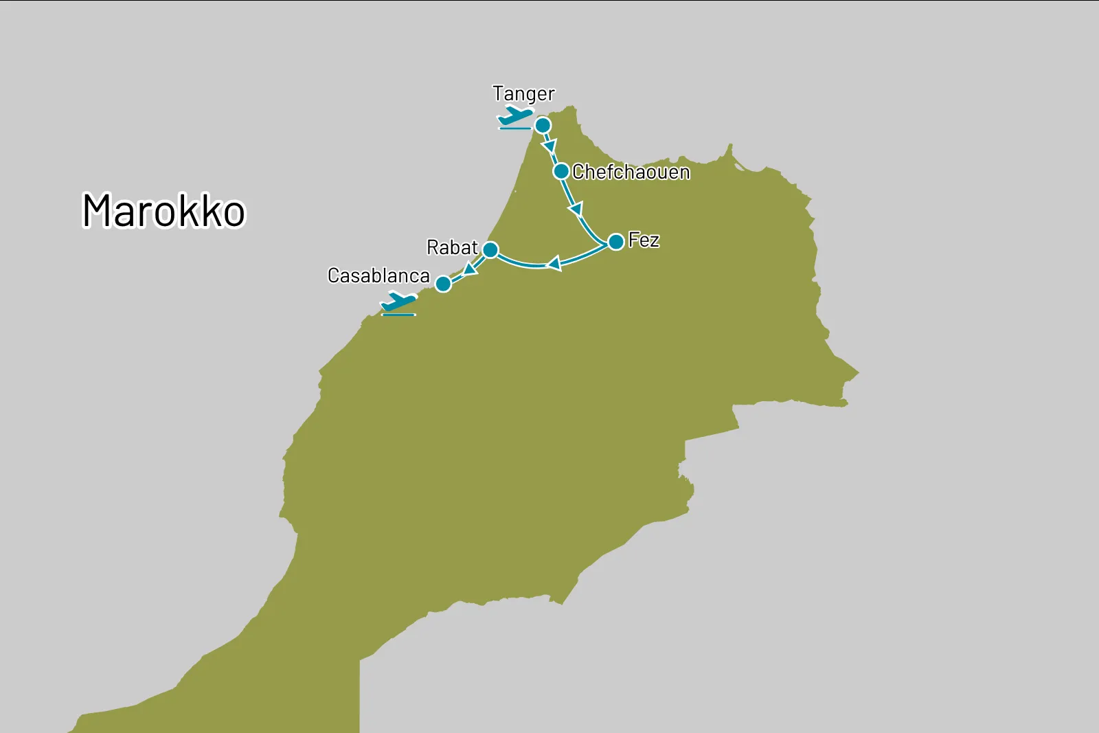 Het mystieke noorden van Marokko route