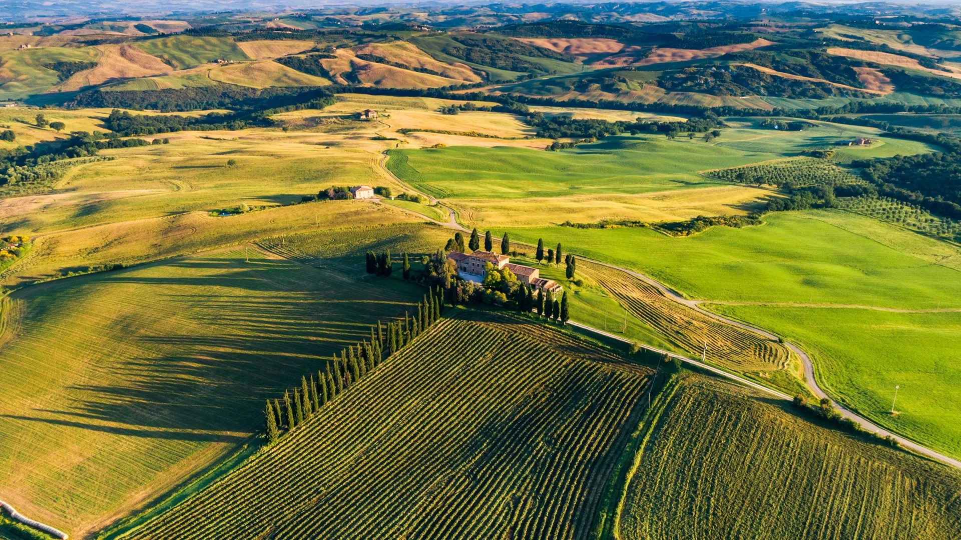 Typisch uitzicht van Toscane