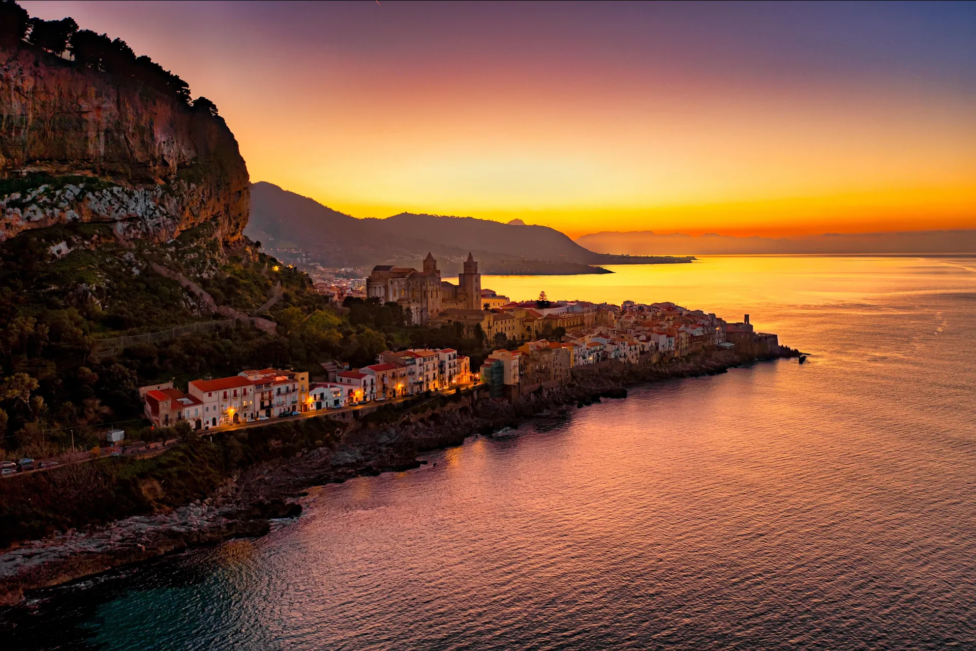 Cefalu bij zonsopgang