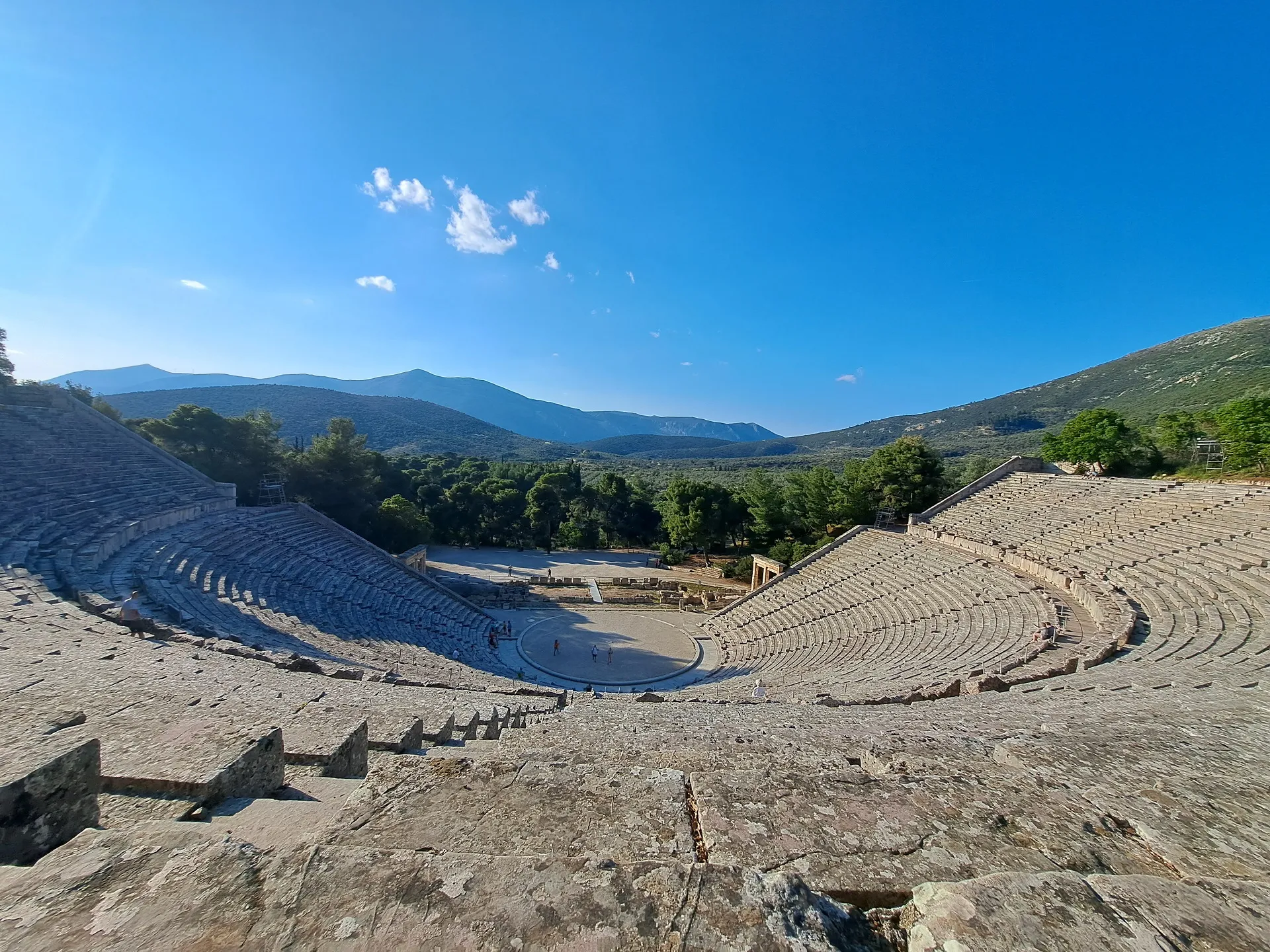 Theater van Epidaurus, Peloponnesos, Griekenland