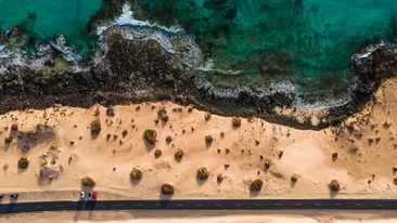 Strand op Fuerteventura, Canarische Eilanden, Spanje