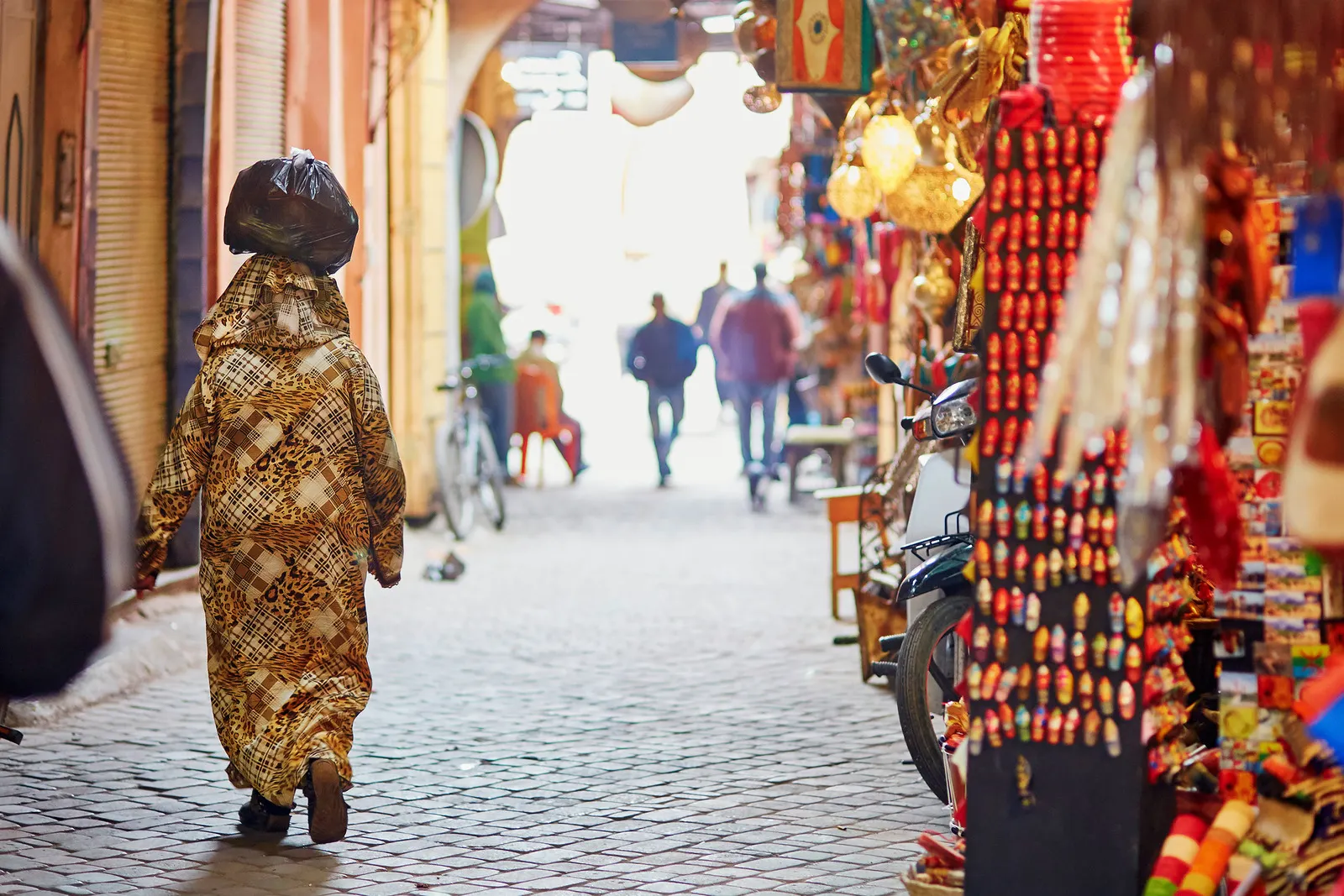Marokkaanse markt (souk) in Marrakech