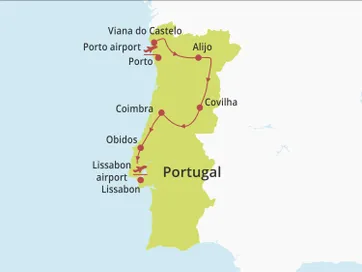 Fly-drive Noord, Centraal en Lissabon kust (pousadas) 11 dagen