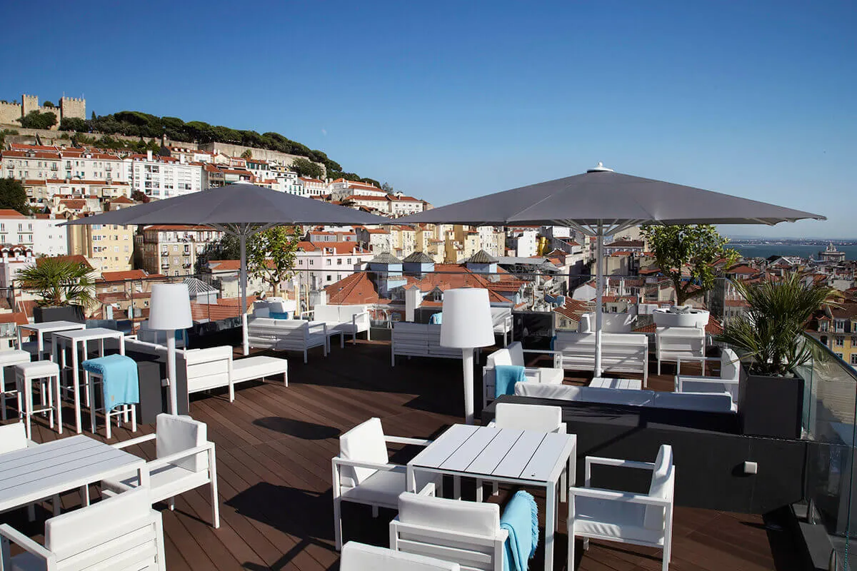 Roof top bar hotel Mundial Lissabon