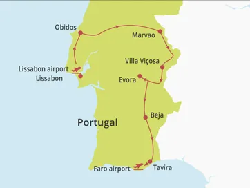 Fly-drive Lissabon kust, Alentejo en Algarve (pousadas) 11 dagen