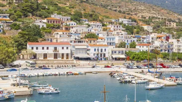 Het stadje Agios Kirikos, Ikaria eiland, Griekeland