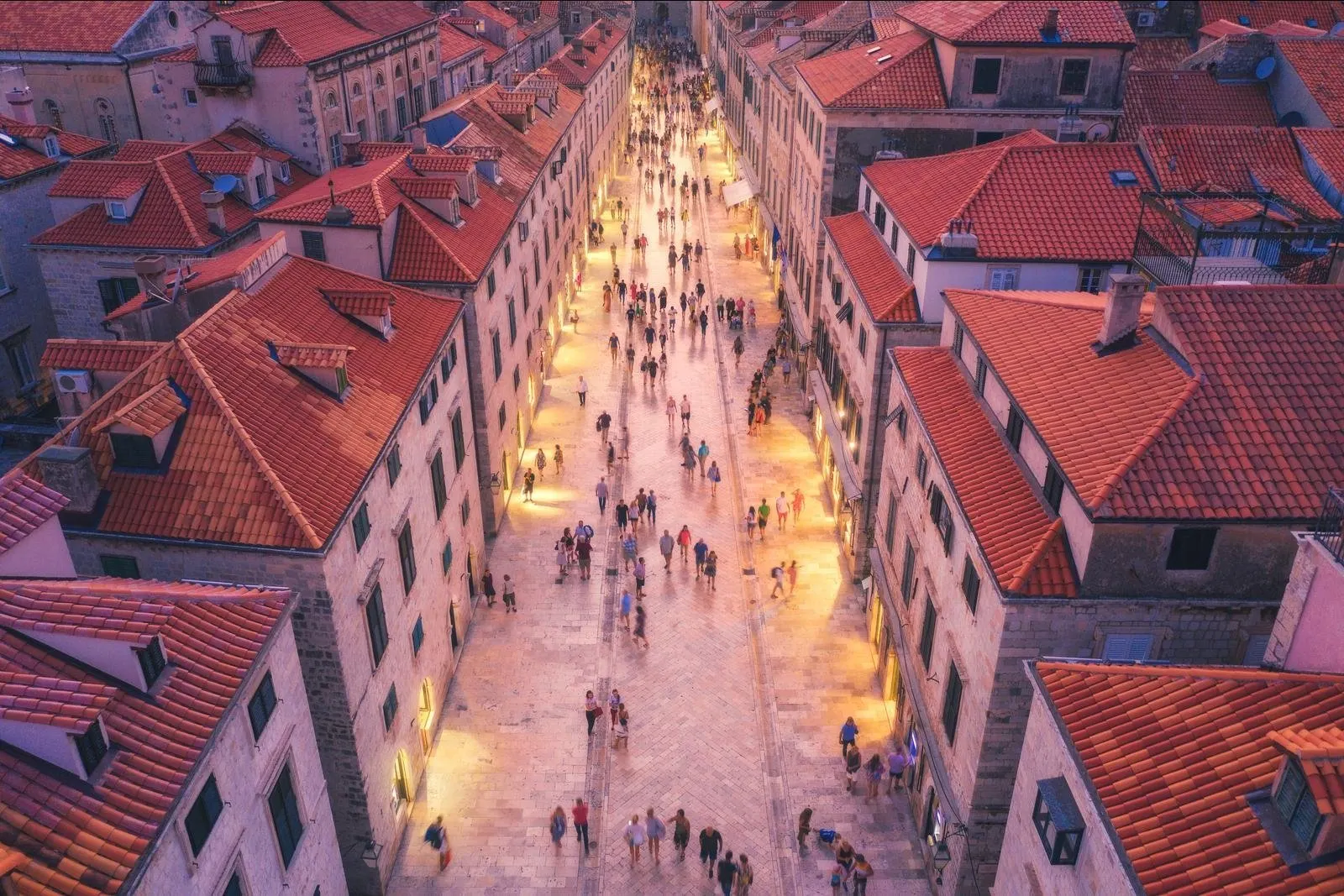 Gezellig Dubrovnik aan het eind van de dag