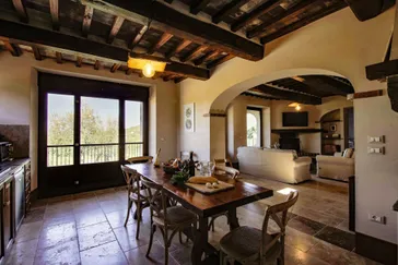 Villa Giotto - eetkamer/keuken en woonkamer