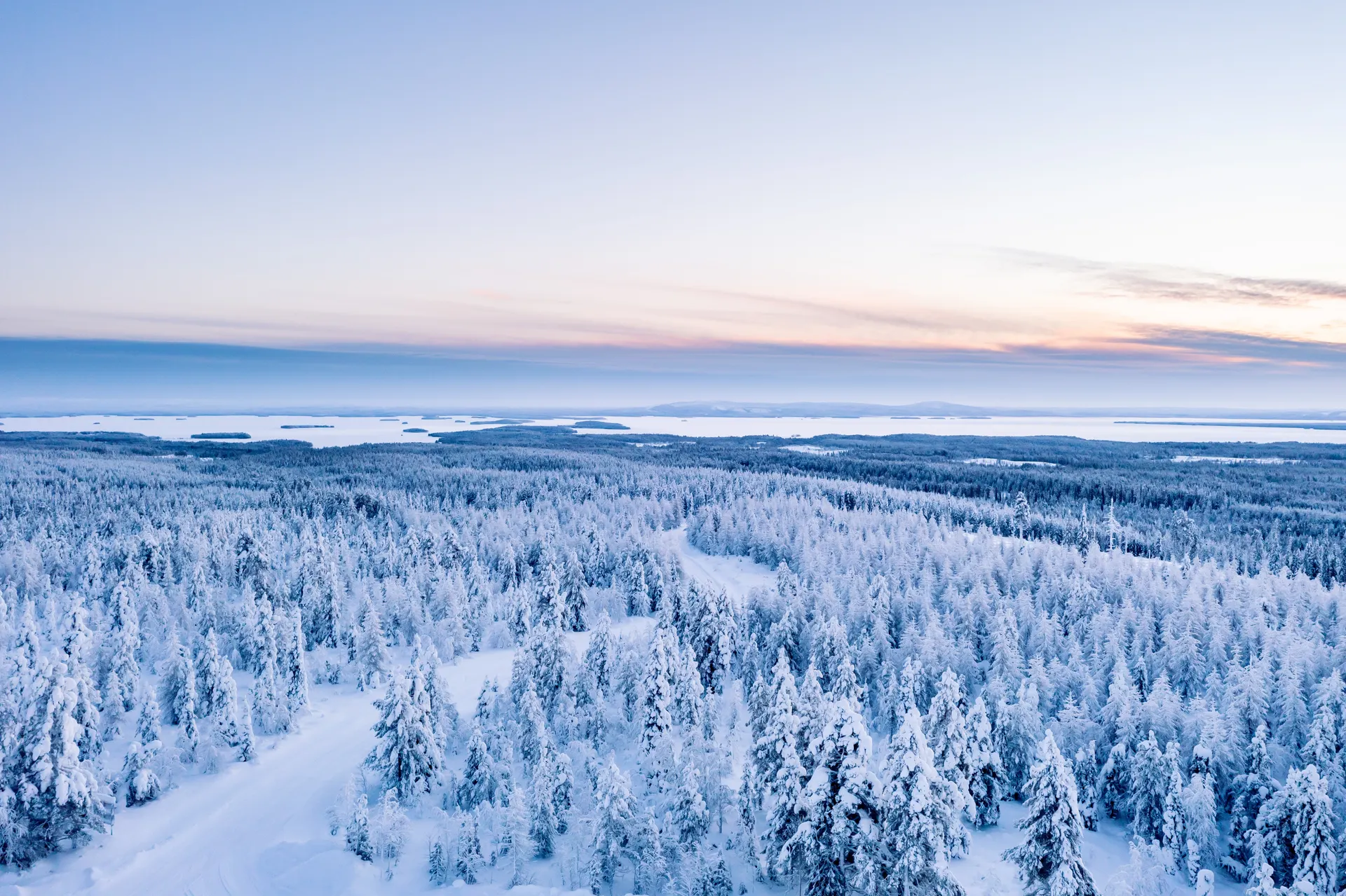 Finland Beautiful winter landscape