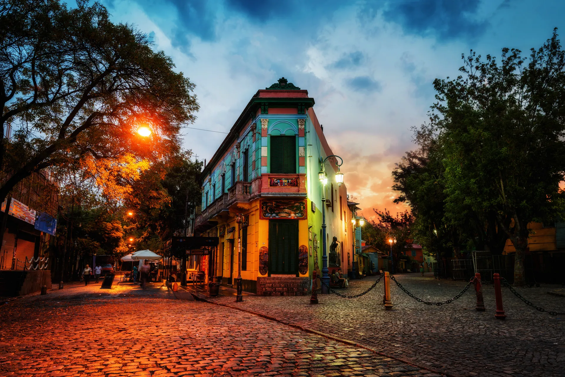 &Olives Argentinie Buenos Aires La Boca Zonsondergang