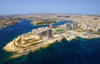 Sliema, aerial-view, vanuit de lucht, Malta