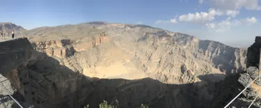 Uitzicht op Grand Canyon vanaf het plateau, Jebel Shams, Oman