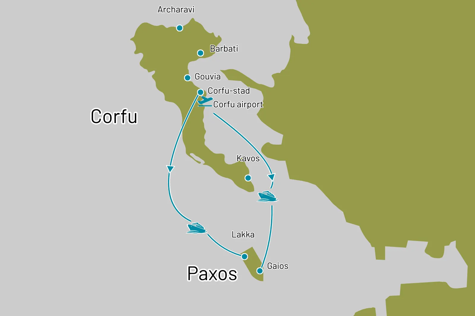 Eilandhoppen Corfu - Paxos